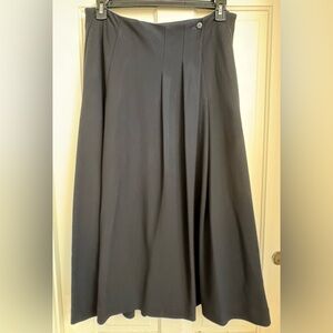 Lilith faux wrap pleated black midi skirt, size XL